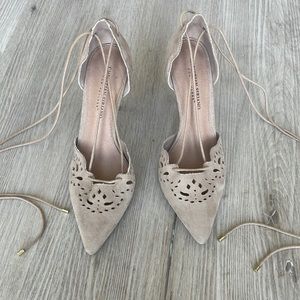 New Christian Siriano lace up heels